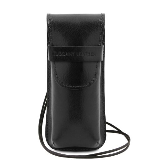 Exclusive leather crossbody case for glasses